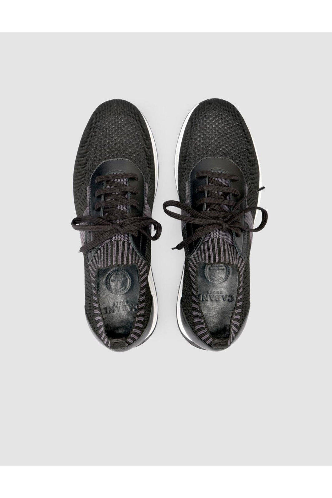 Cabani Shoes Chaussures de sport pour hommes Padova en tricot noir - Noir