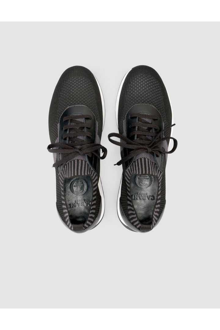 Cabani Shoes Chaussures de sport pour hommes Padova en tricot noir - Noir