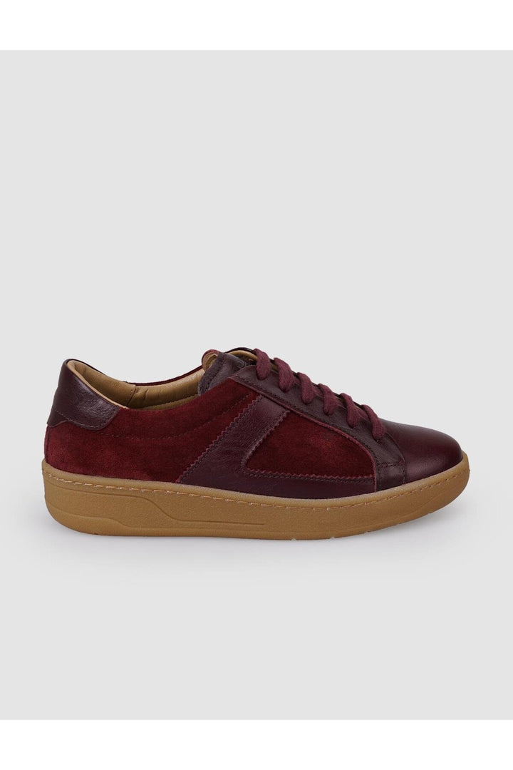 Cabani Shoes %100 Cuir Suédé Authentique Botteau Femme Bordeaux - Multicolore