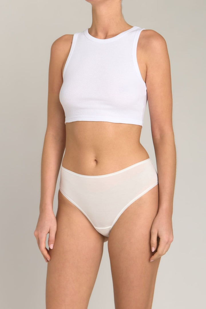 Lovely Things Culotte coquine Daisy Micro Modal - Écru