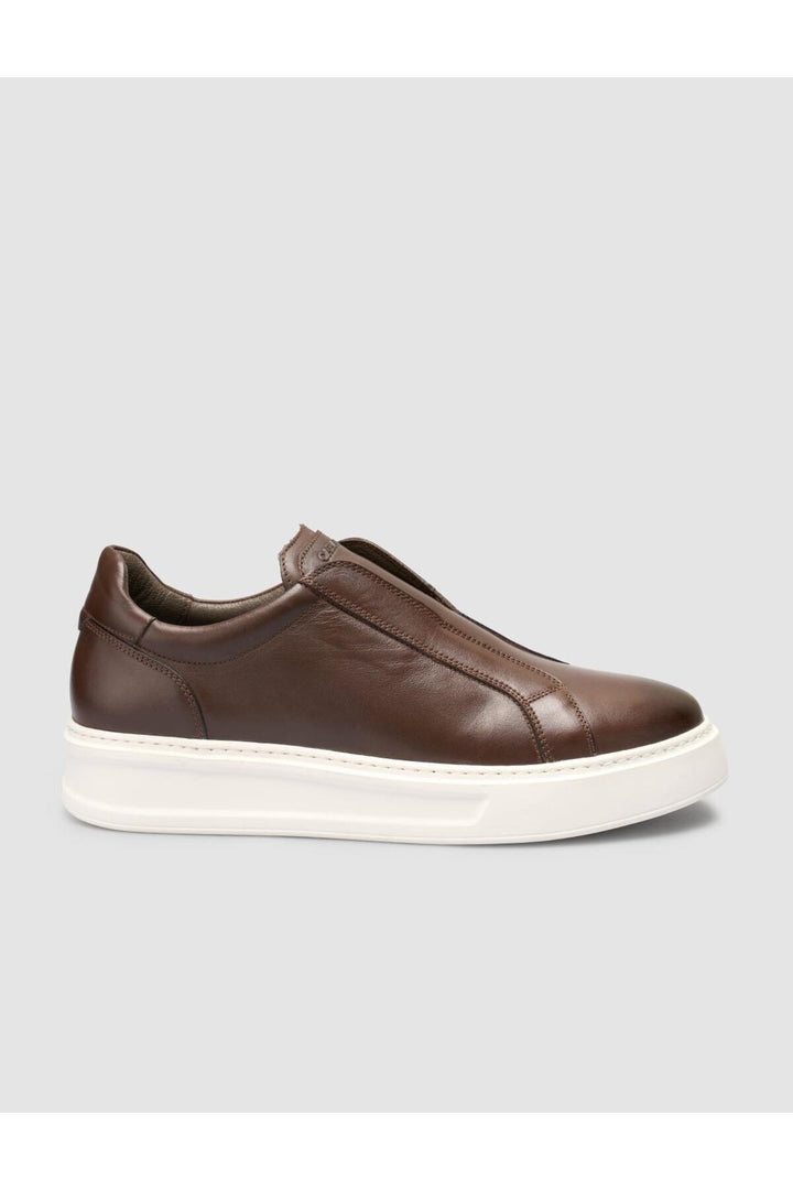 Cabani Shoes %100 Cuir véritable Chaussures de sport pour hommes marron à lacets - Marron