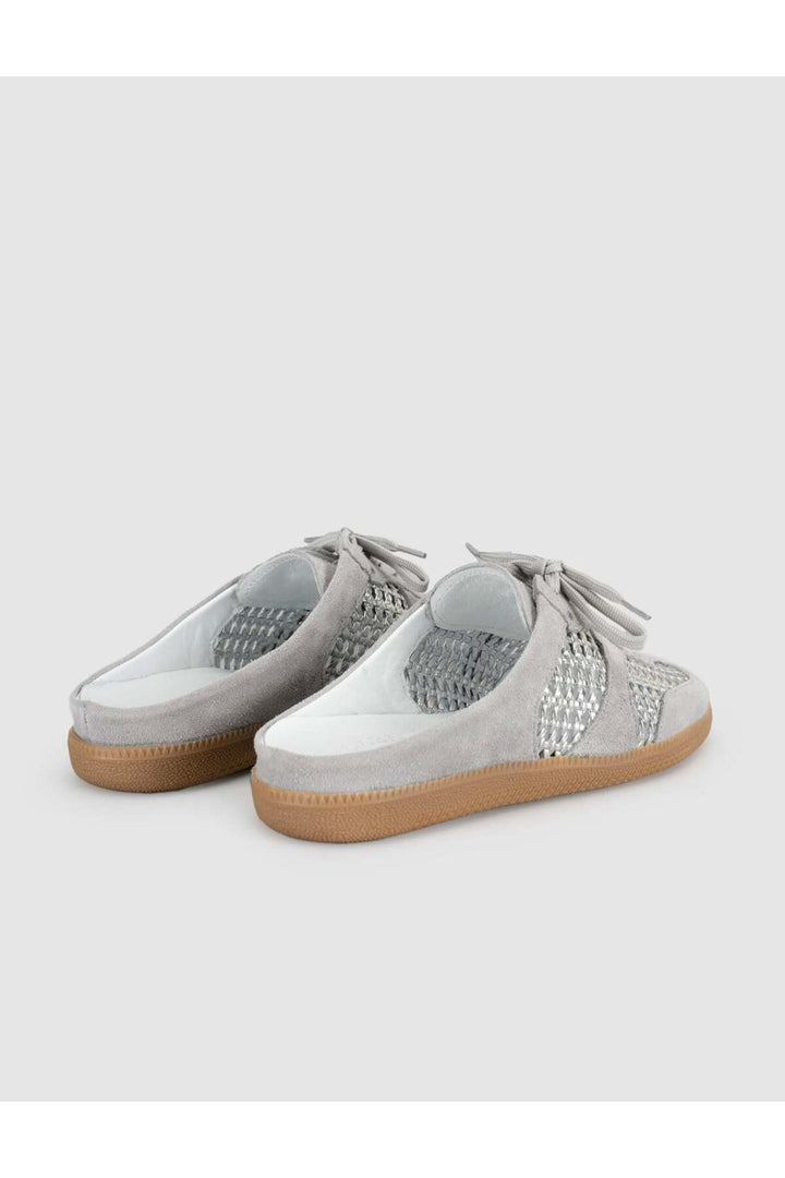 Cabani Shoes Baskets mules en cuir suédé gris pour femmes - Gris