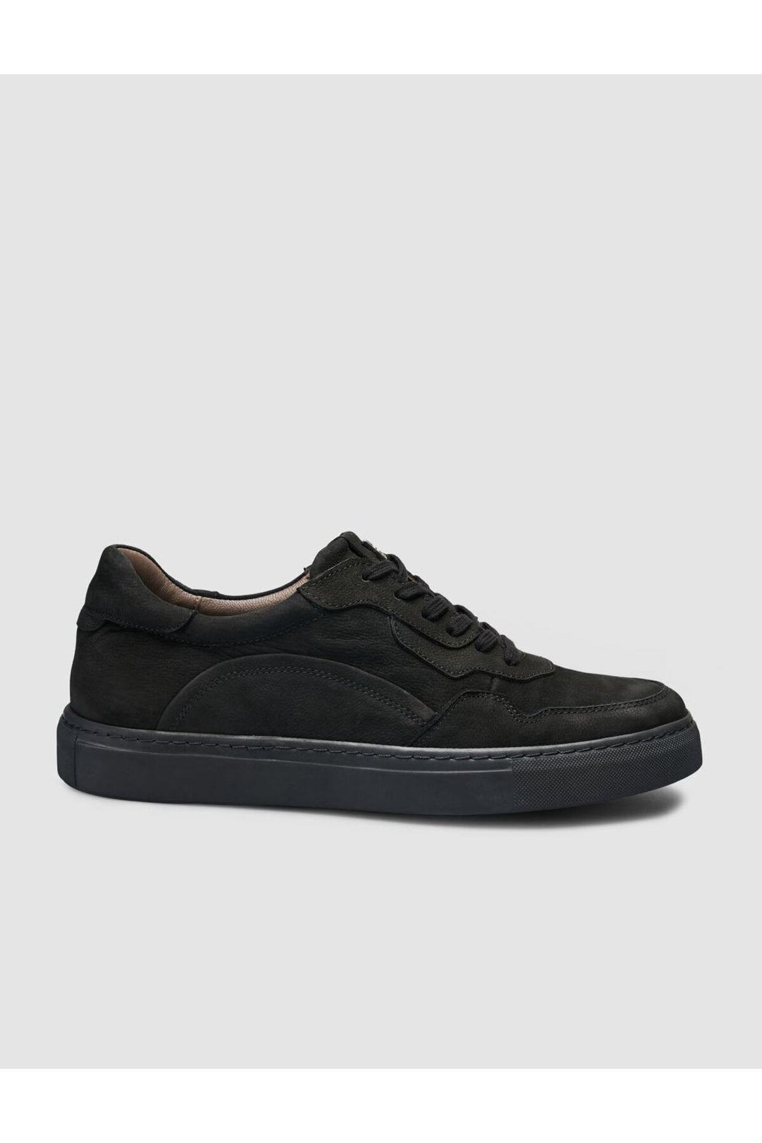Cabani Shoes Chaussures de sport pour hommes en nubuck noir à lacets - Noir