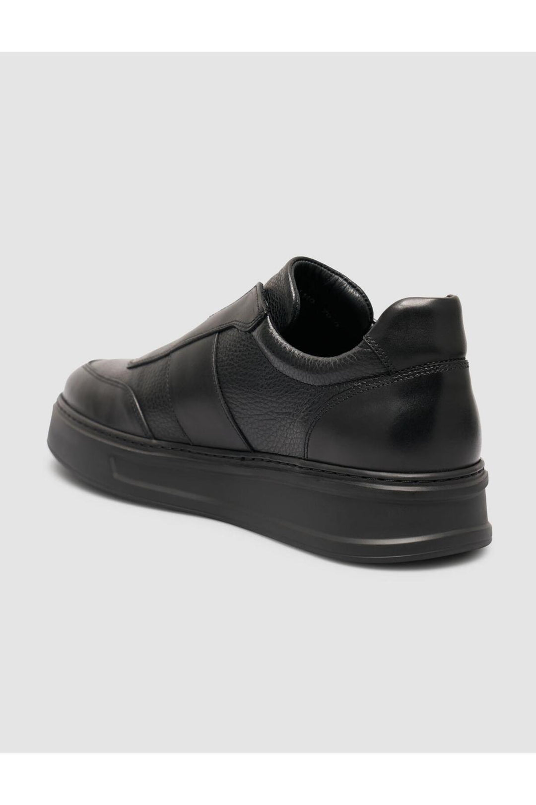 Cabani Shoes %100 Cuir véritable Baskets sportives pour hommes entièrement noires - Noir