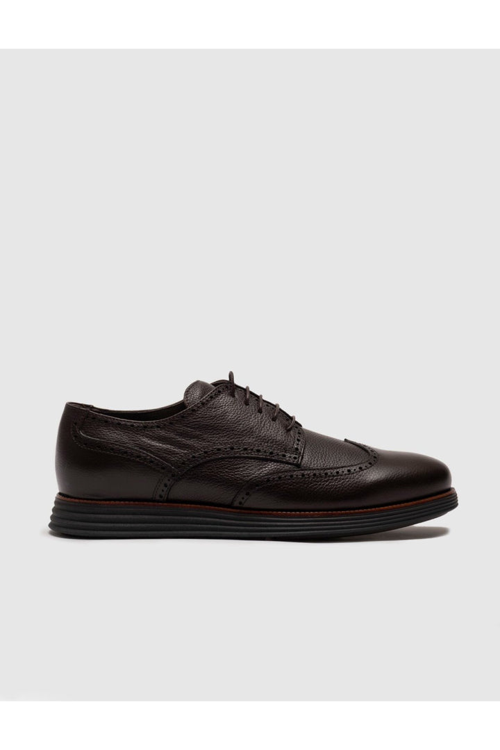 Cabani Shoes Chaussures de ville pour hommes en cuir véritable marron à lacets - Multicolore