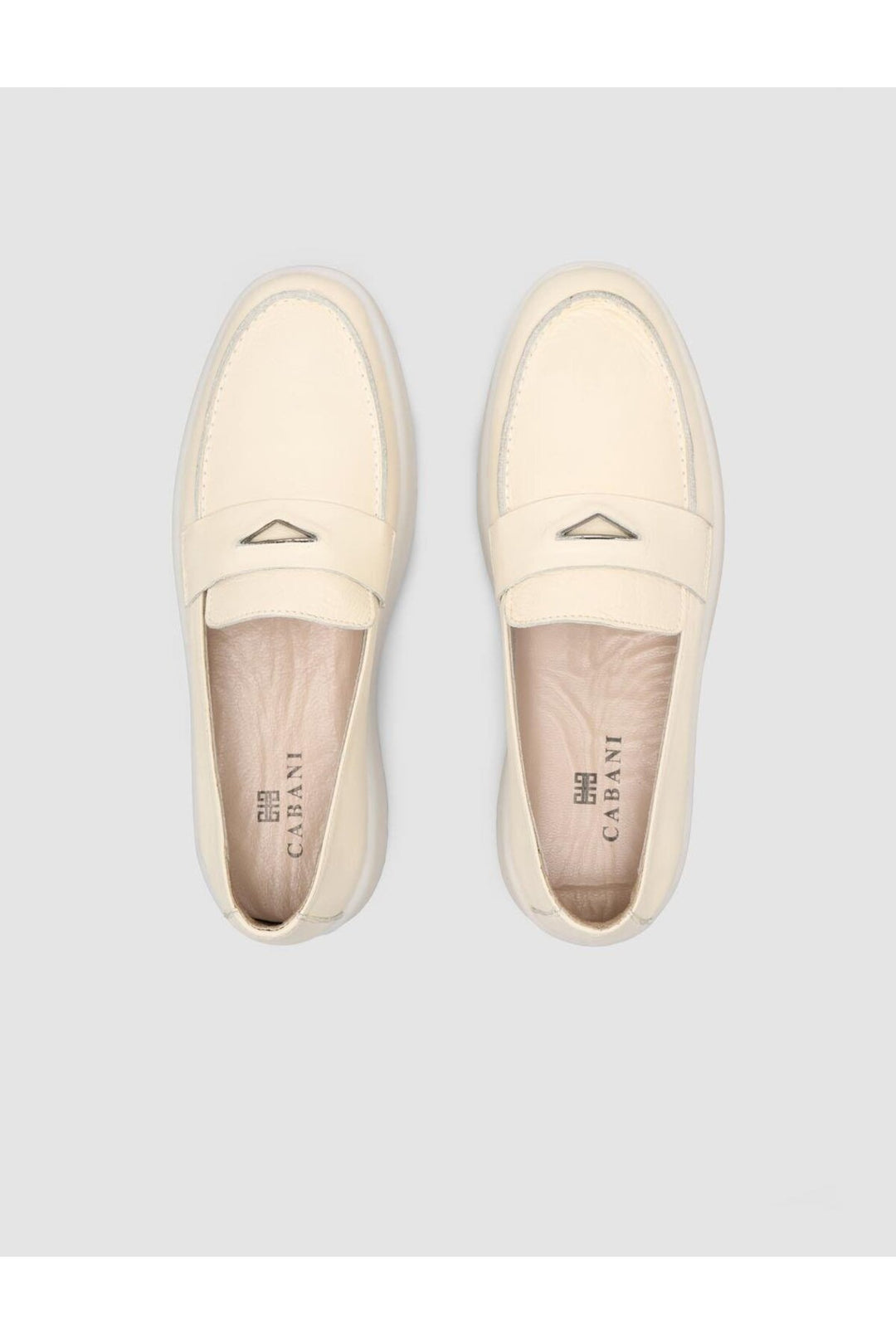 Cabani Shoes %100 Cuir Véritable Mocassins Femme Beige - Beige