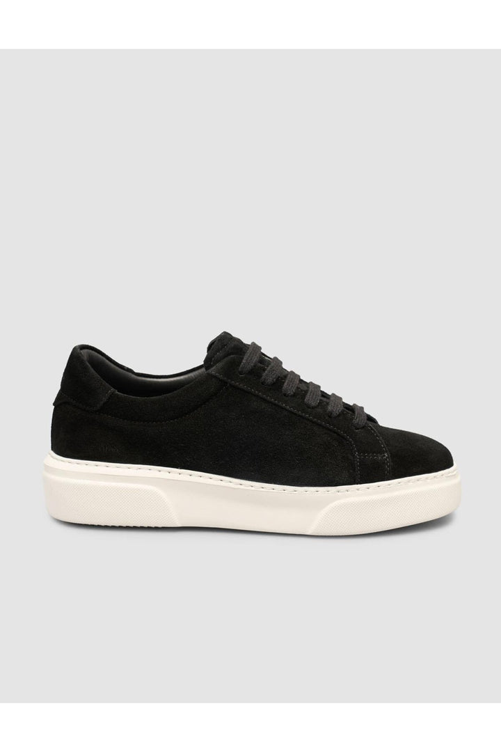 Cabani Shoes %100 Cuir Suédé Noir Doublé en Fourrure Baskets à Lacets - Multicolore