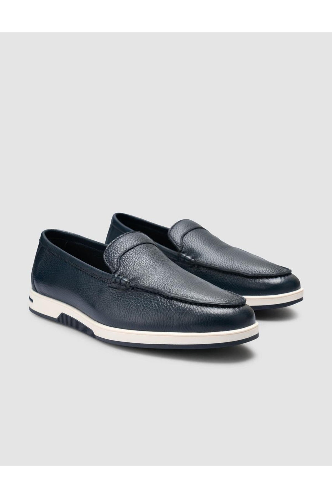 Cabani Shoes %100 Cuir Véritable Mocassins Pour Hommes Bleu marine - Bleu marine