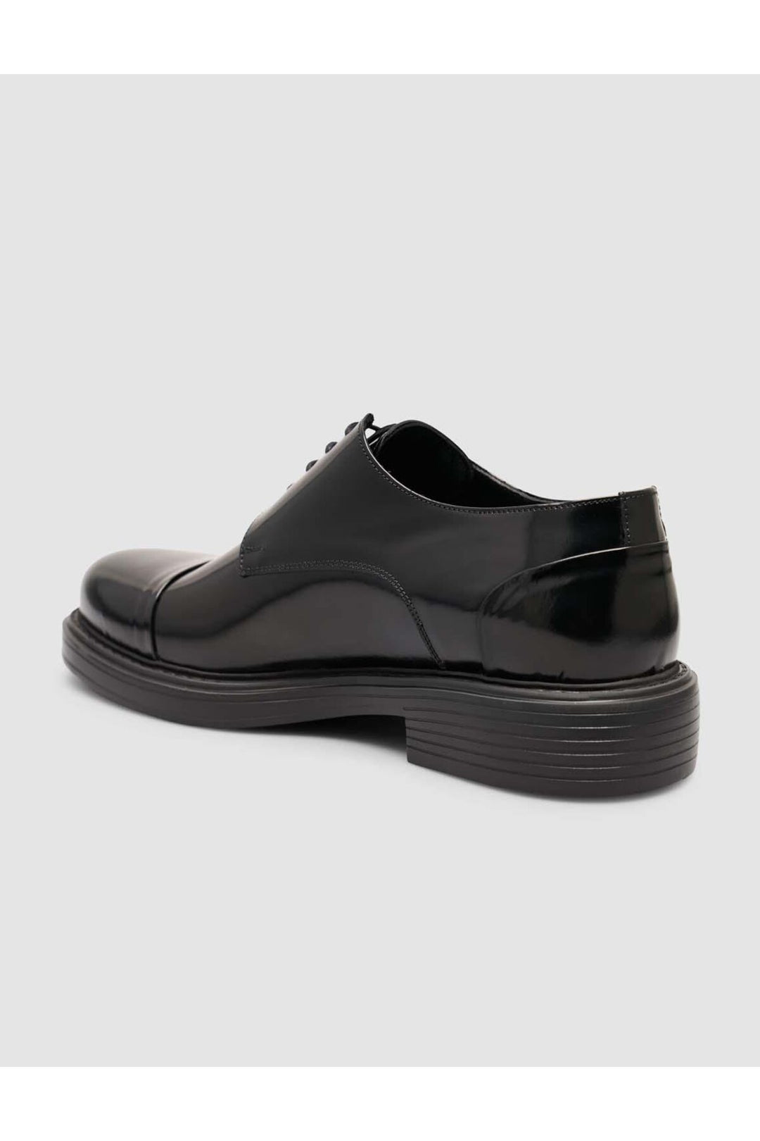 Cabani Shoes Chaussures classiques pour hommes en cuir véritable noir à semelle épaisse - Noir