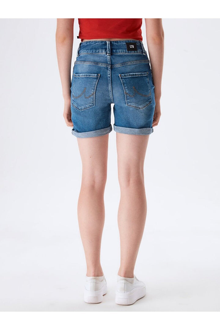 LTB Becky X Short en Jean Taille Moyenne - orta Bleu_
