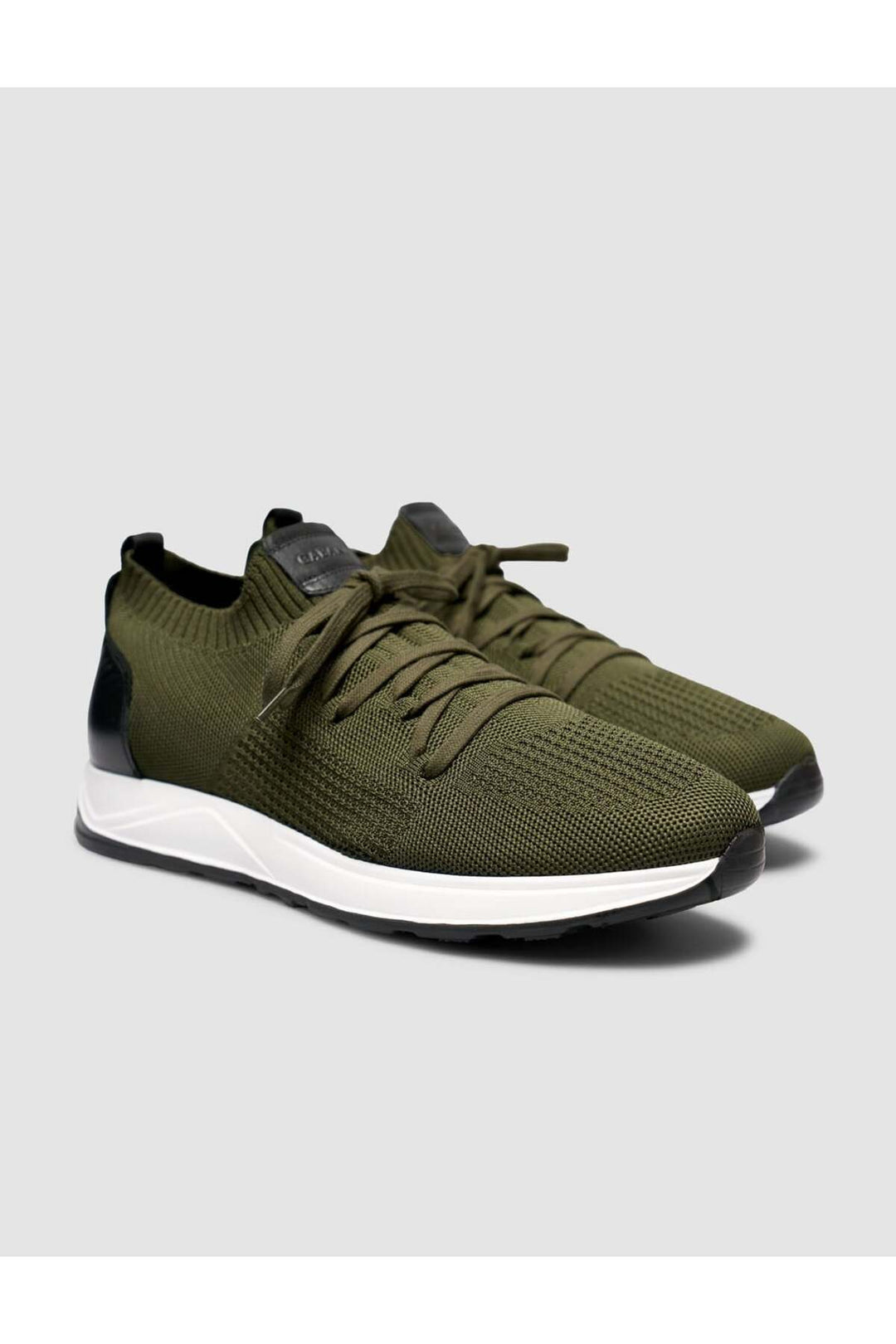 Cabani Shoes Chaussures de sport Napoli pour homme en tricot kaki - Multicolore