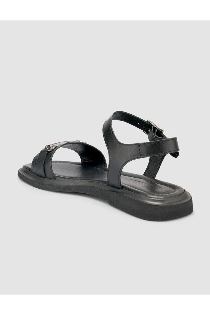 Cabani Shoes %100 Cuir véritable Sandales noires pour femmes - Multicolore