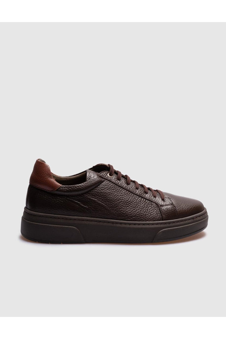 Cabani Shoes Chaussures de ville pour hommes en cuir véritable marron à lacets - Marron
