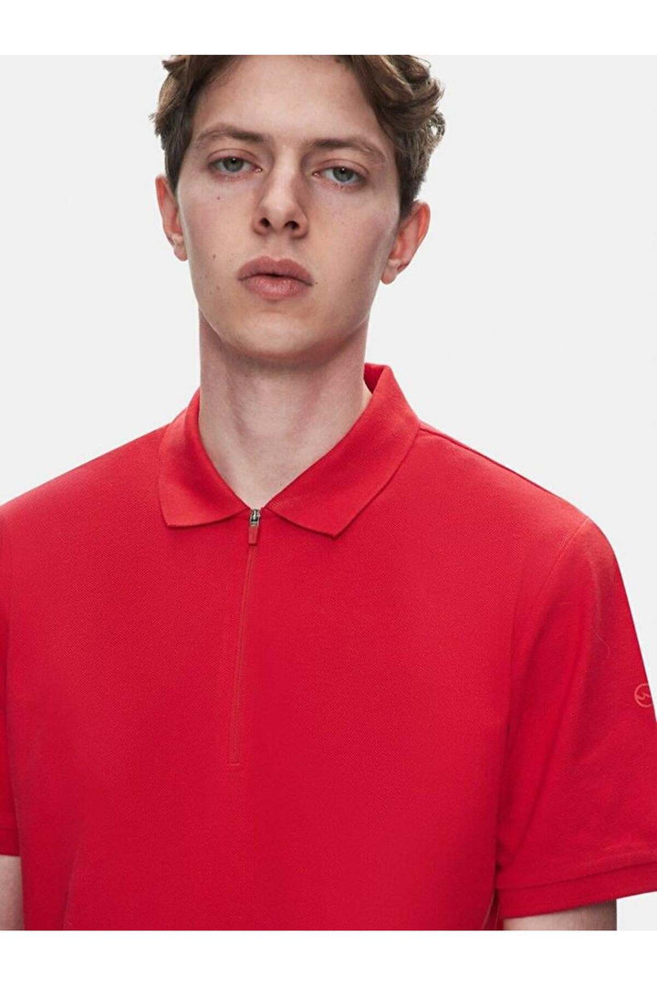 LTB T-shirt classique à manches courtes et col polo rouge pour hommes de Lozoko 1225841886089600