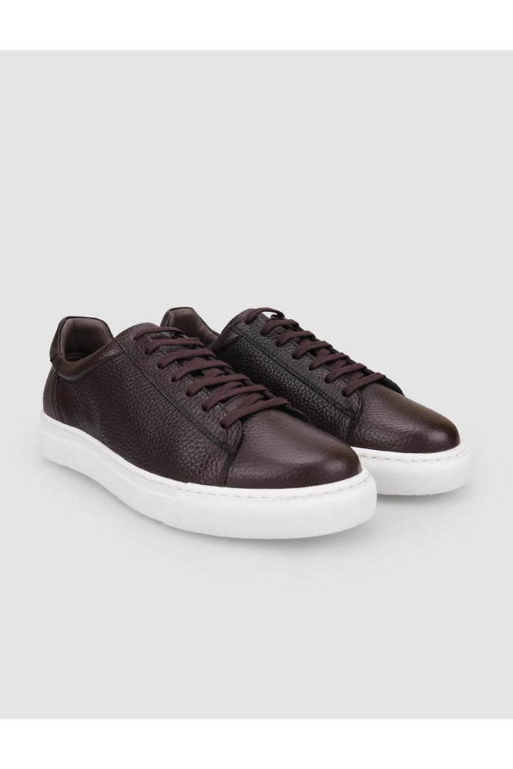 Cabani Shoes %100 Cuir Véritable Chaussures de Sport pour Hommes à Lacets Marron - Marron