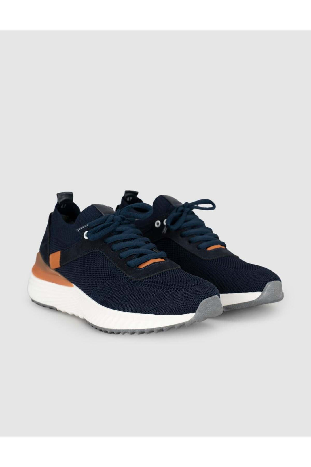 Cabani Shoes Sneaker d'hiver pour homme avec détails en tricot - Bleu marine