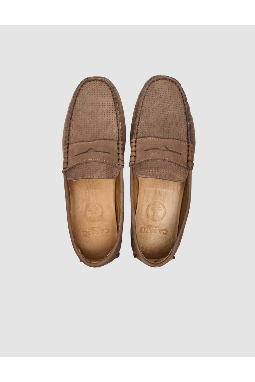 Cabani Shoes Chaussures Loafers pour Hommes en Cuir Véritable Marron d'Été - Marron