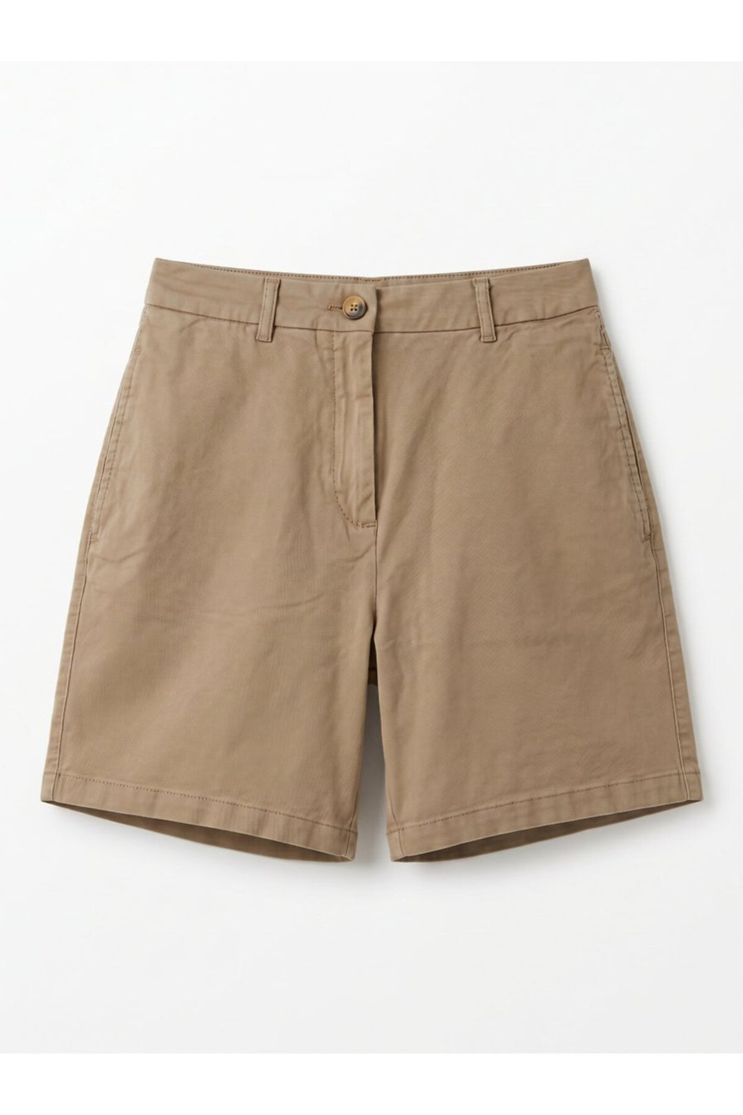 LTB Short Marron en Coton Taille Haute - Marron
