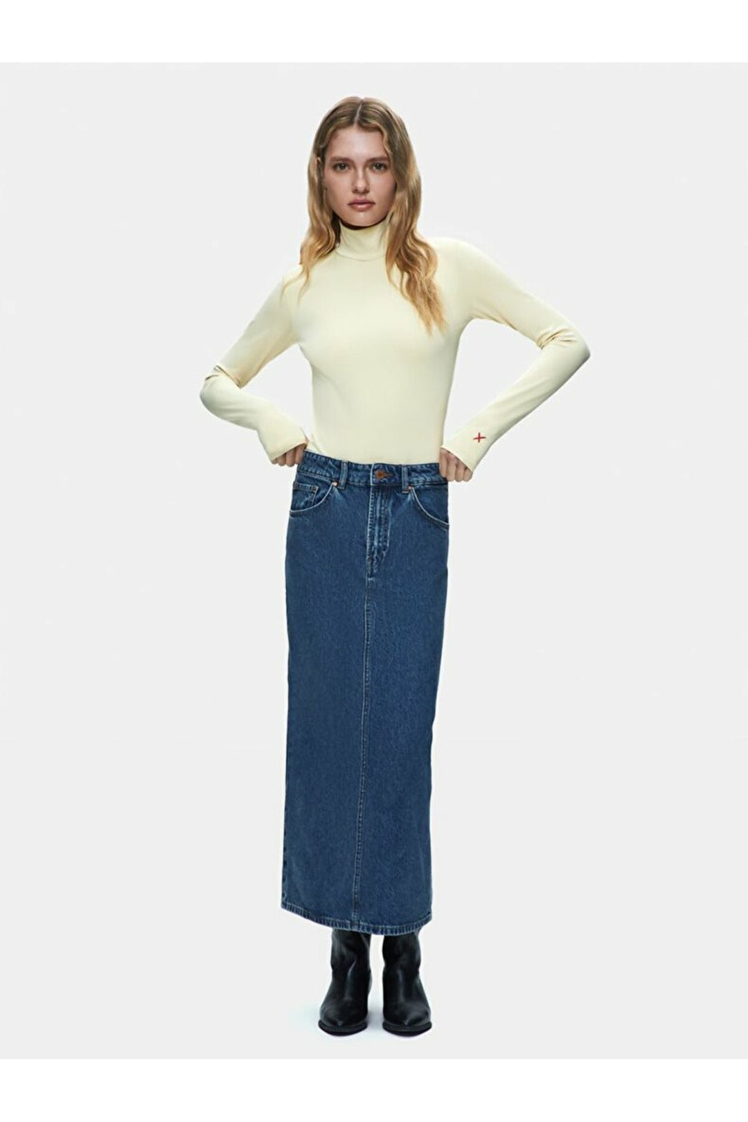 LTB Femme Jupe Danica Bleue Devika Wash 01009612211607455867-Std - Bleu