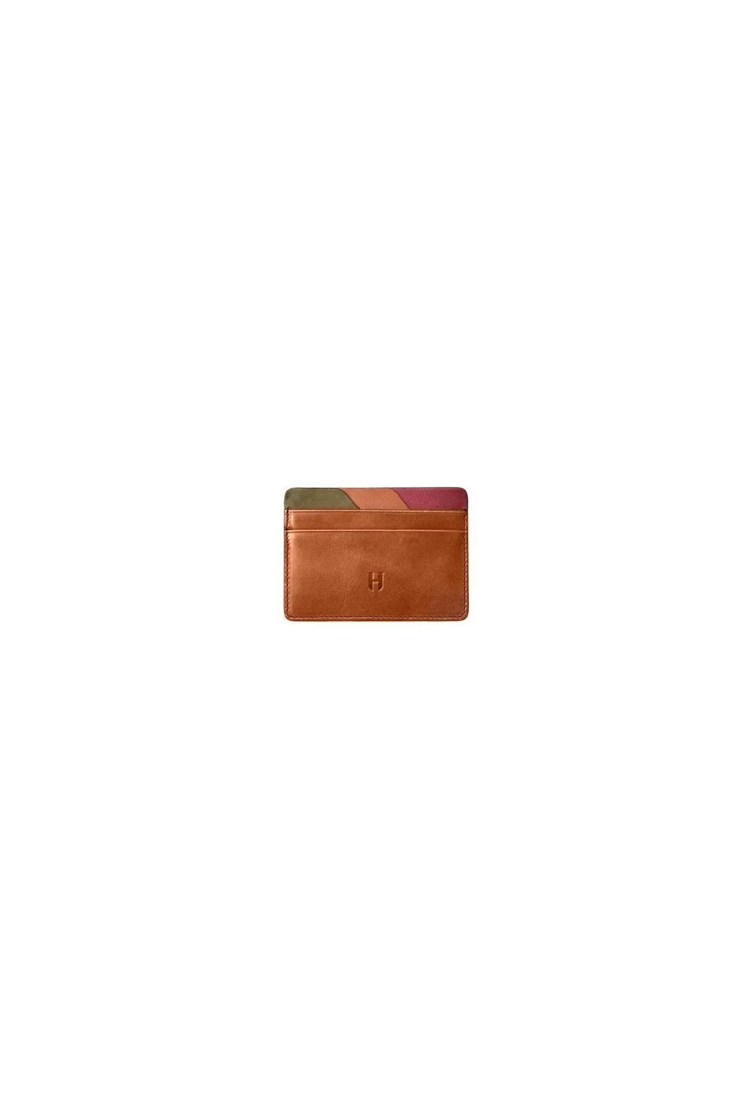 Helmbrook Porte-cartes fin en cuir véritable pour homme avec protection RFID Elton Tan Plus