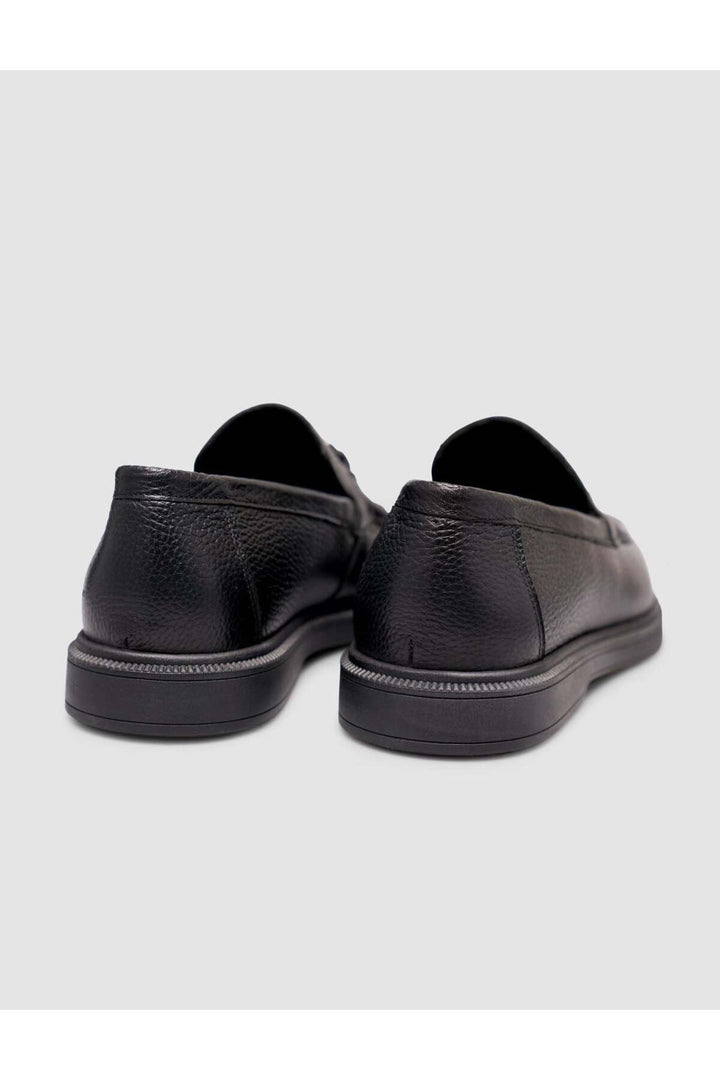 Cabani Shoes Chaussures Loafer pour hommes en cuir véritable noir - Noir