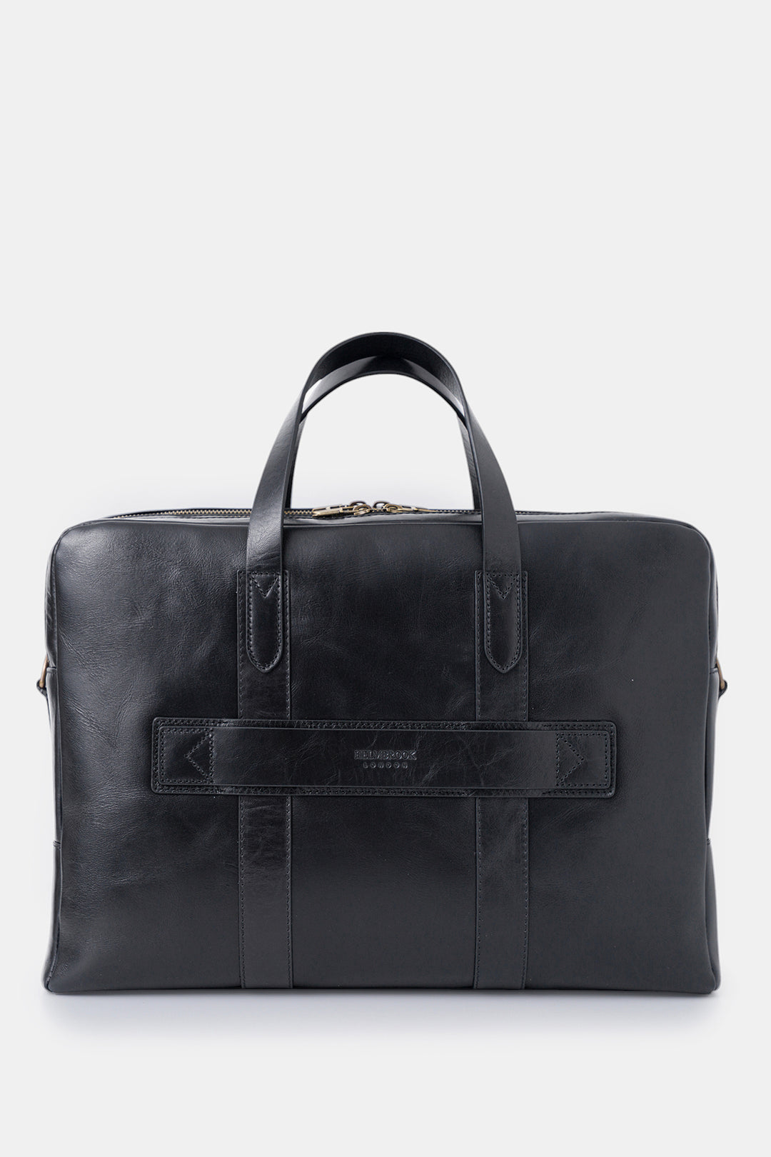 helmbrook Sac pour ordinateur portable Benedict en cuir véritable 15,6"à deux compartiments pour homme
