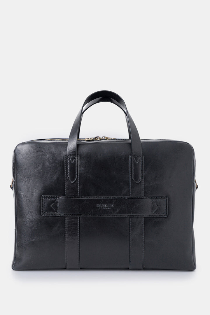 helmbrook Sac pour ordinateur portable Benedict en cuir véritable 15,6"à deux compartiments pour homme