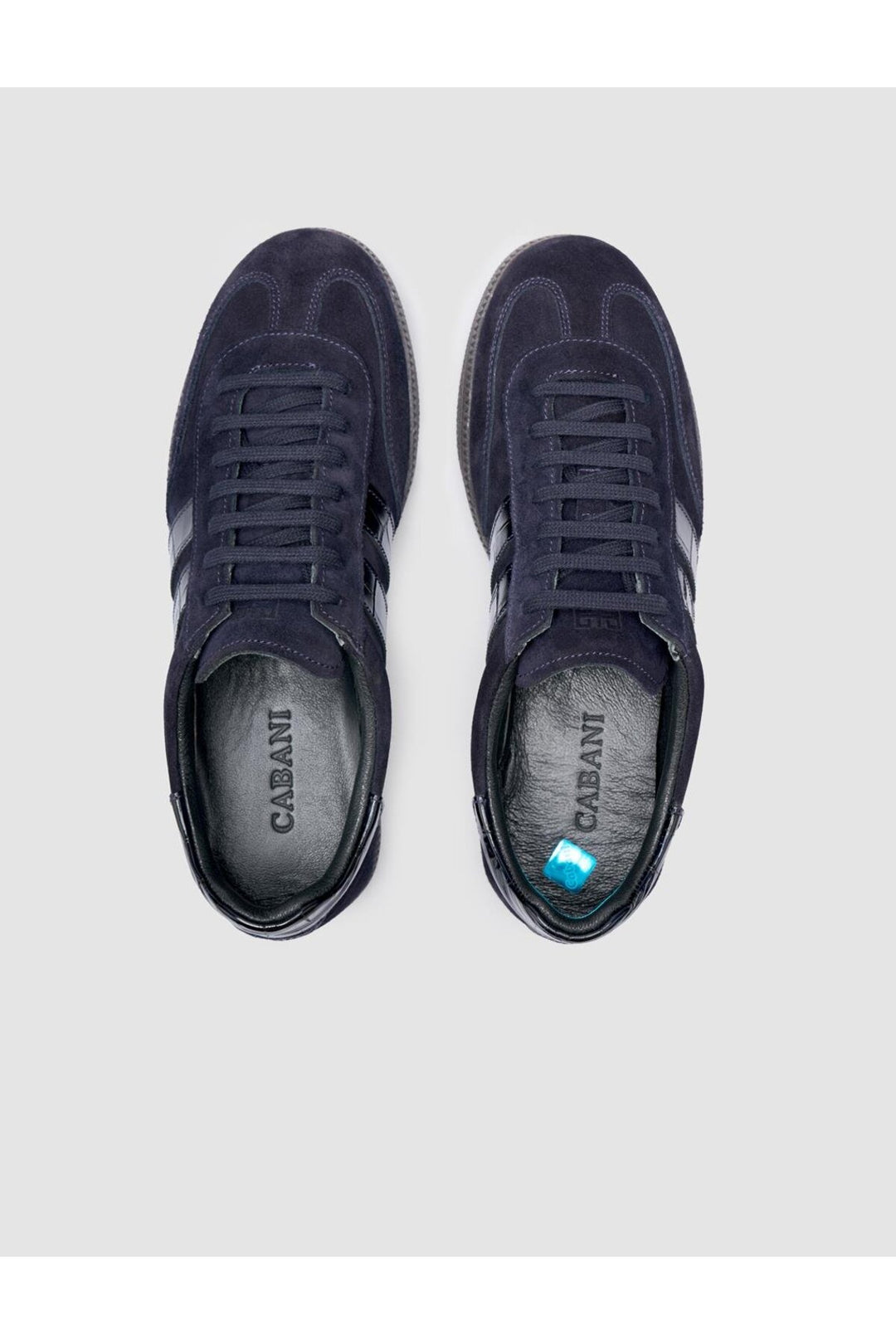 Cabani Shoes %100 Cuir Suédé Véritable Baskets Femme Bleu marine - Multicolore