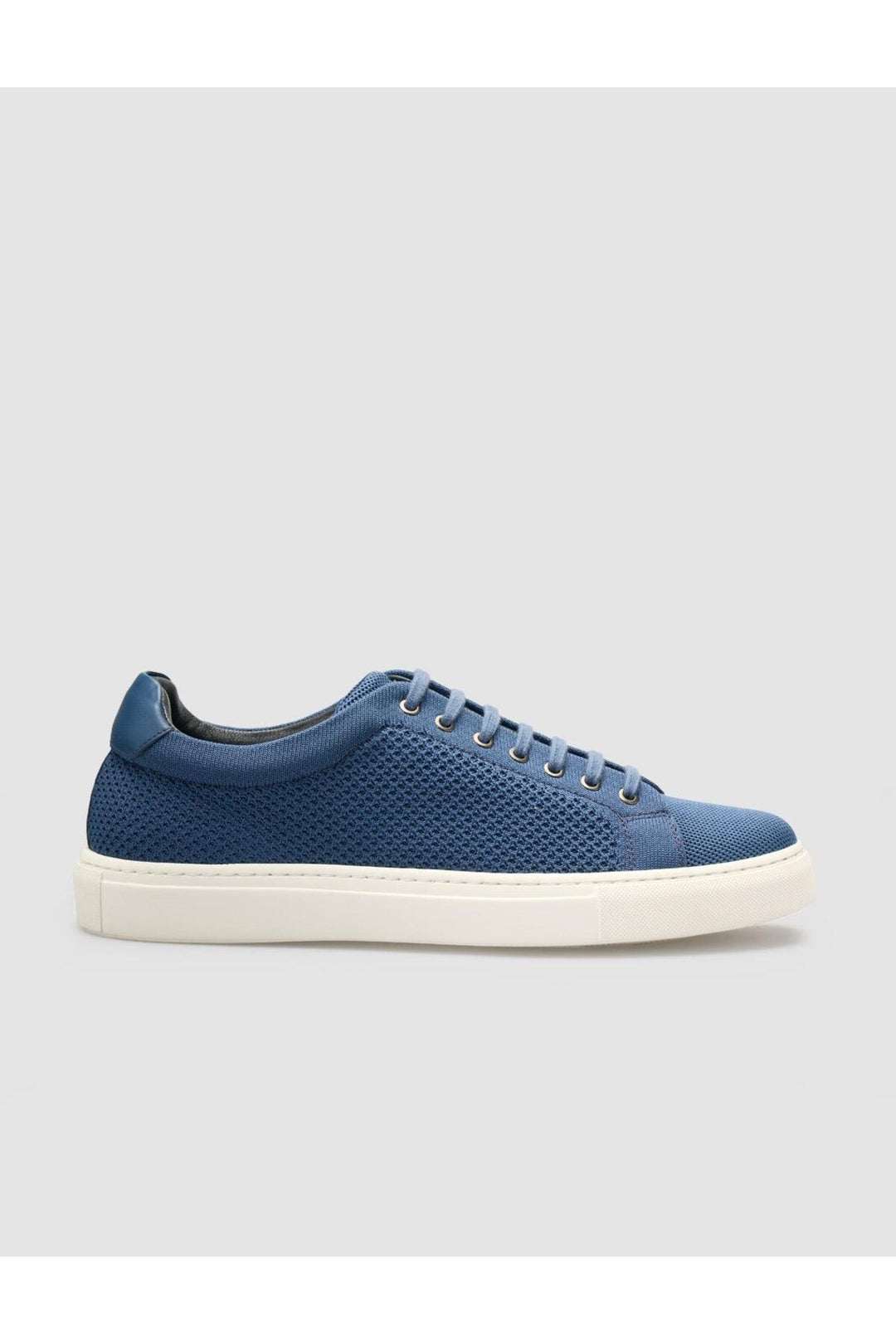 Cabani Shoes Chaussures de sport pour hommes en tricot bleu marine avec lacets. - Bleu marine