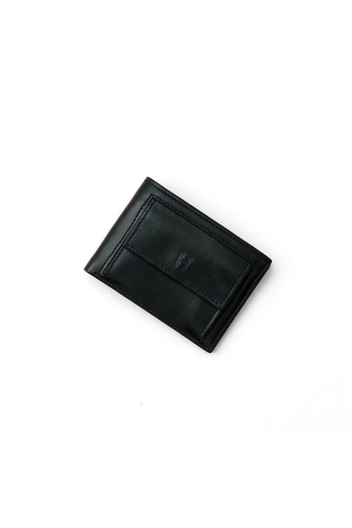 helmbrook Portefeuille en cuir véritable pour homme Design de poche multi-baie RFID protégé Rigby Black