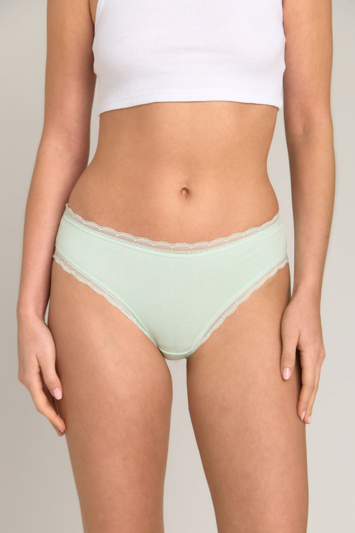 Lovely Things CHERIE Modal Karışımlı Dantelli Cheeky Külot - Açık Mavi