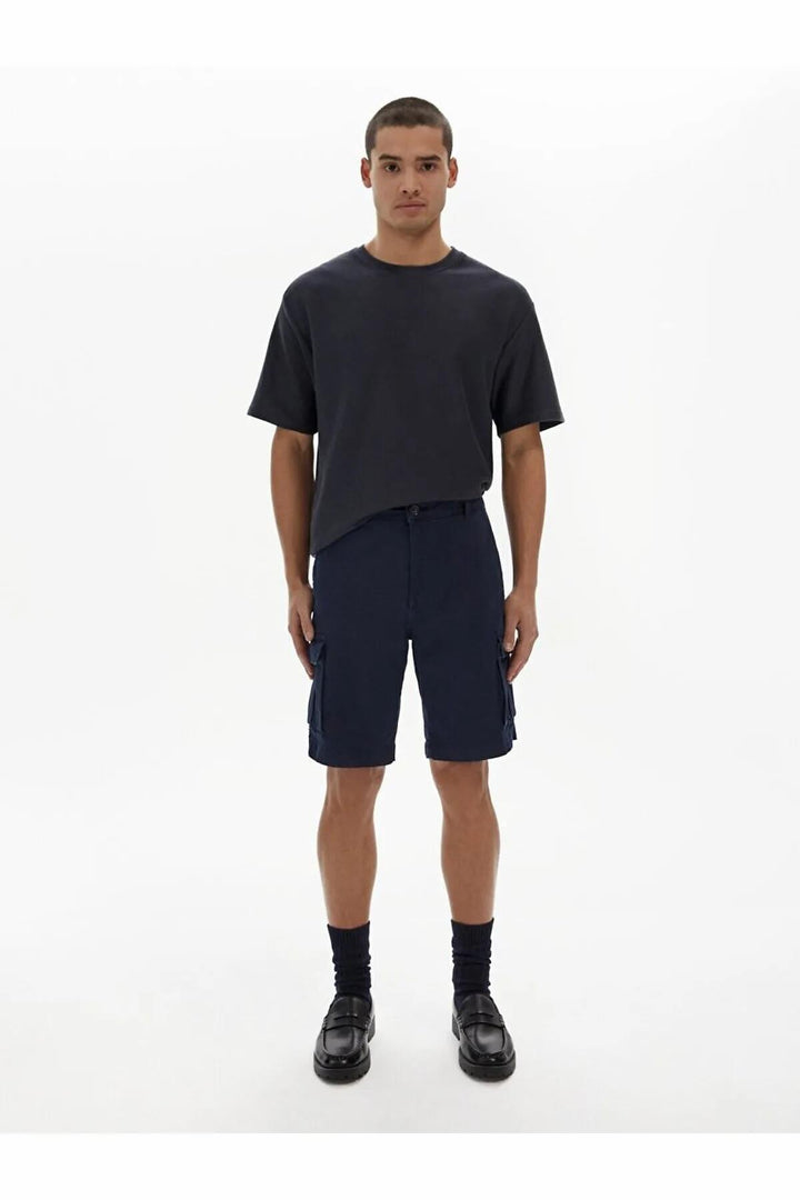 LTB Short Basic Gabardine Regular Cargo Bleu Marine