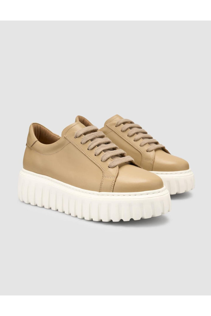 Cabani Shoes MonaMae %100 Cuir Véritable Vison Chaussures de Sport Femme - Vison
