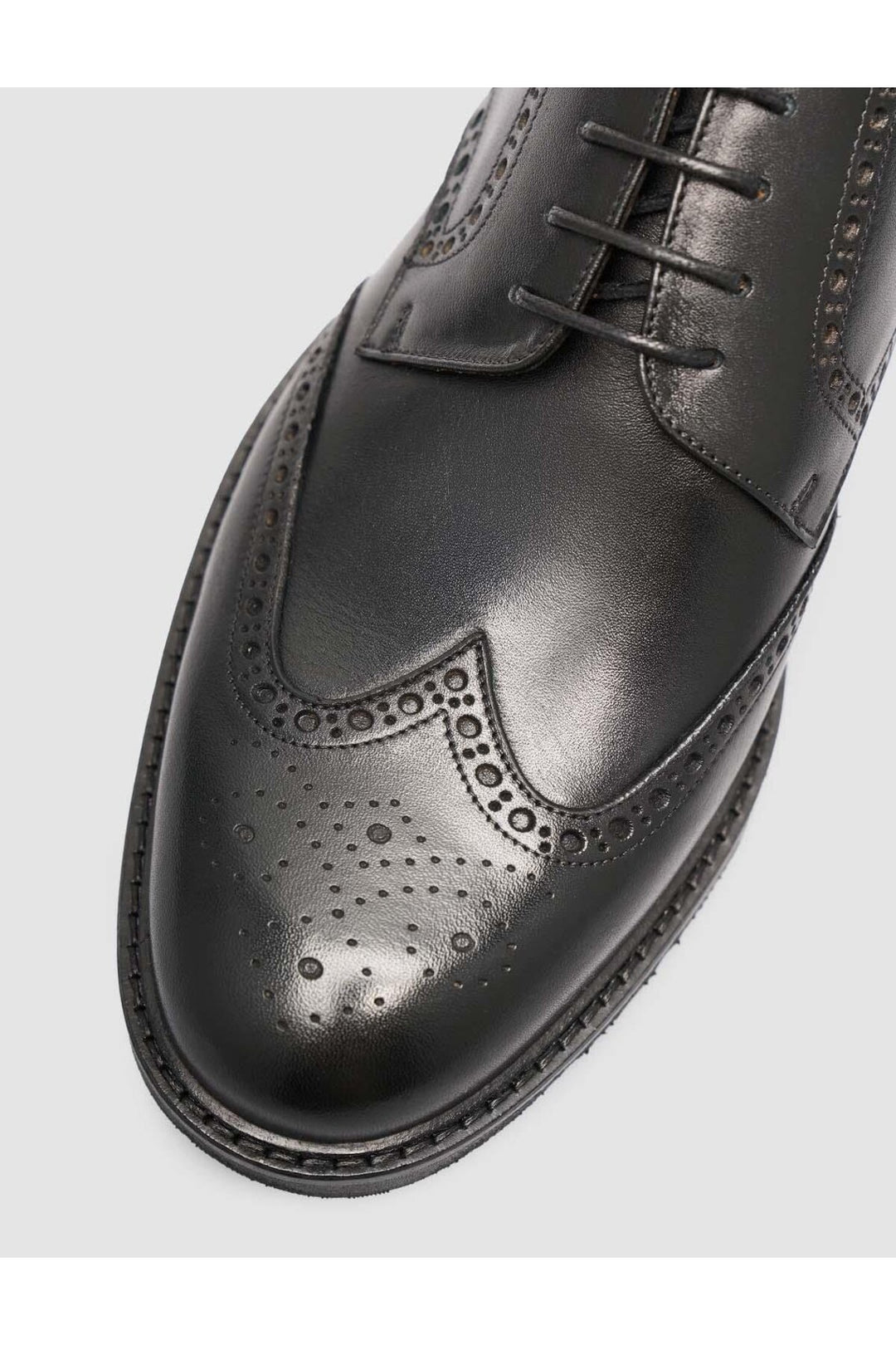 Cabani Shoes %100 Cuir véritable chaussure classique pour homme en cuir noir avec motifs - Noir
