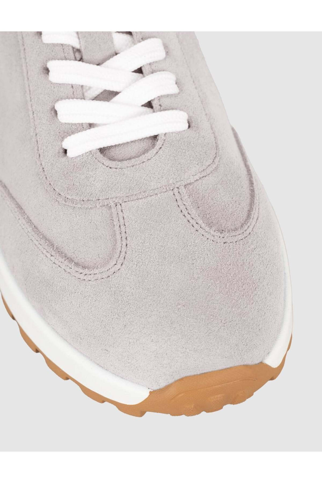 Cabani Shoes Baskets femme en cuir véritable suédé gris clair - Multicolore