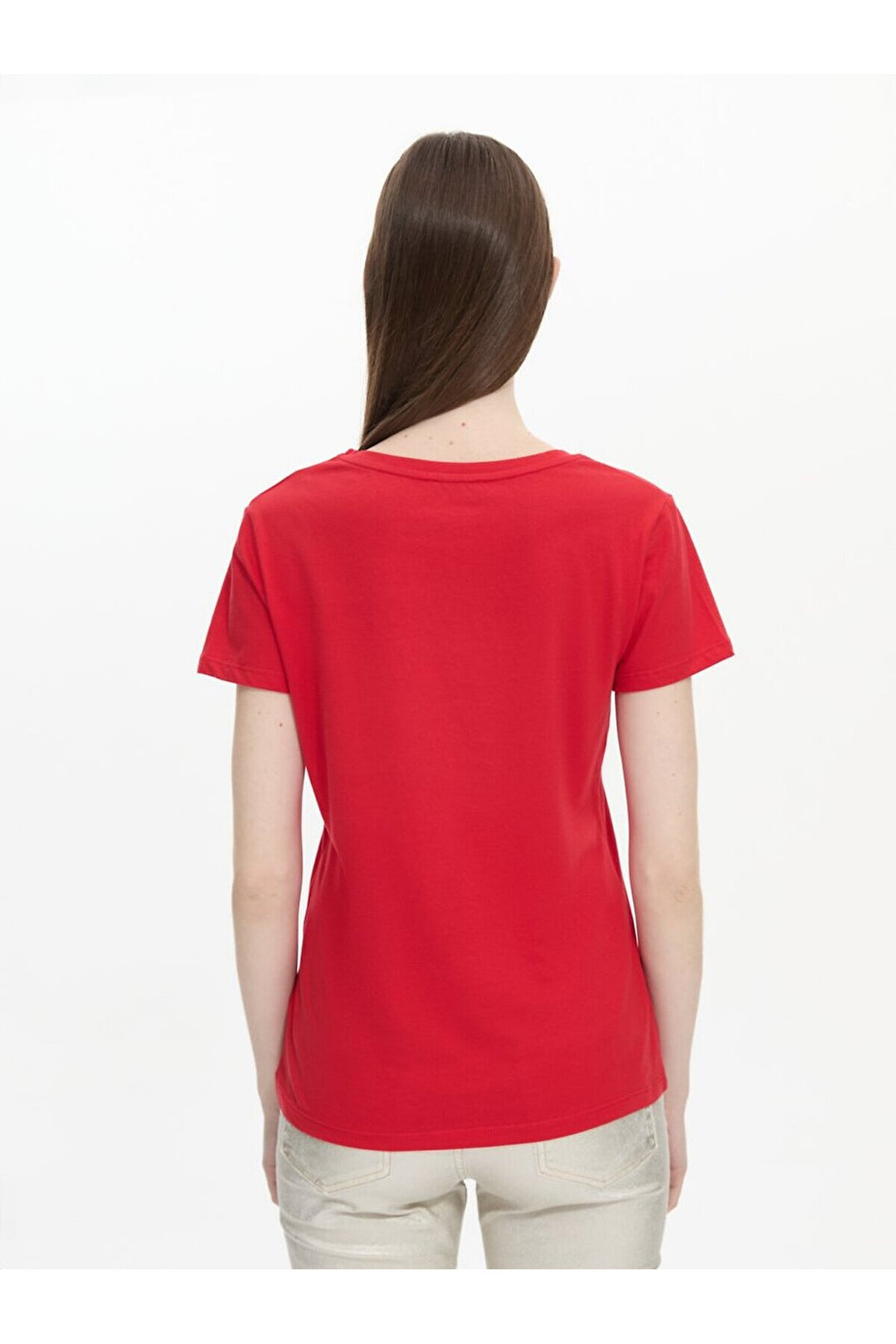 LTB T-shirt rouge classique à manches courtes Pressure avec encolure en V