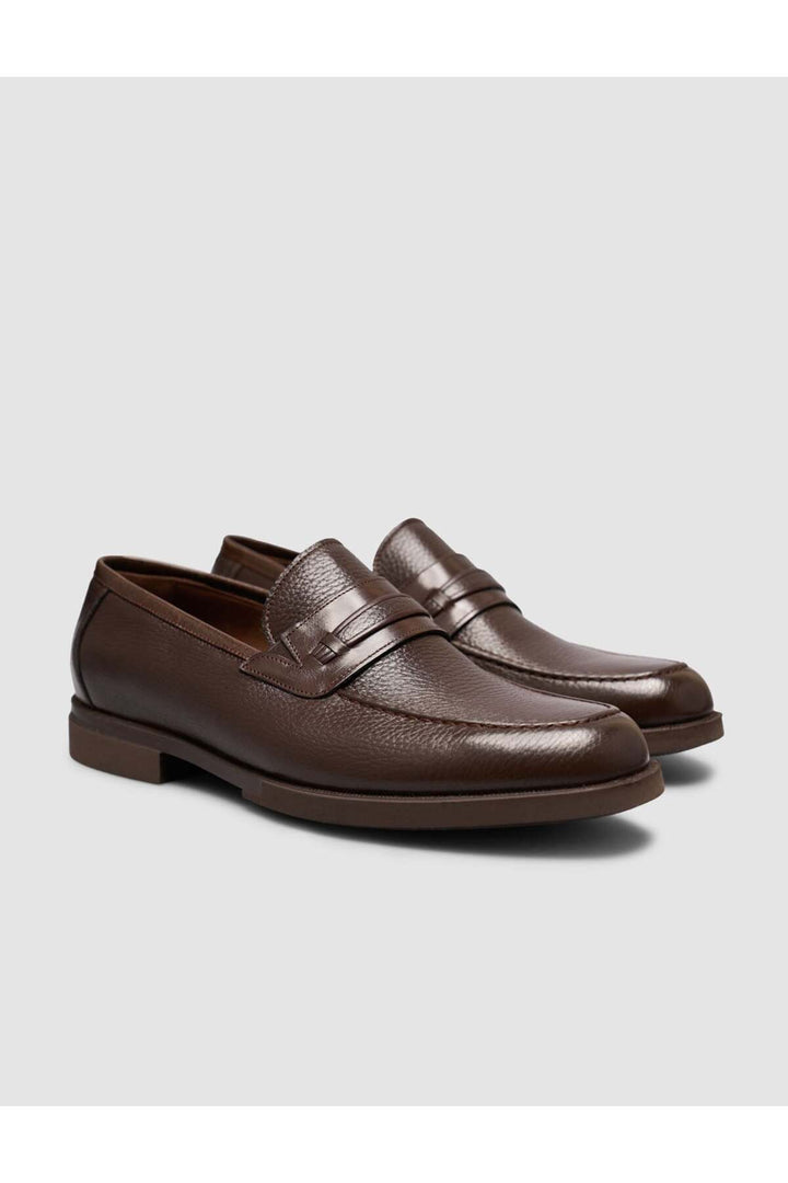 Cabani Shoes Homme Mocassins Classiques en Cuir Véritable Marron - Multicolore