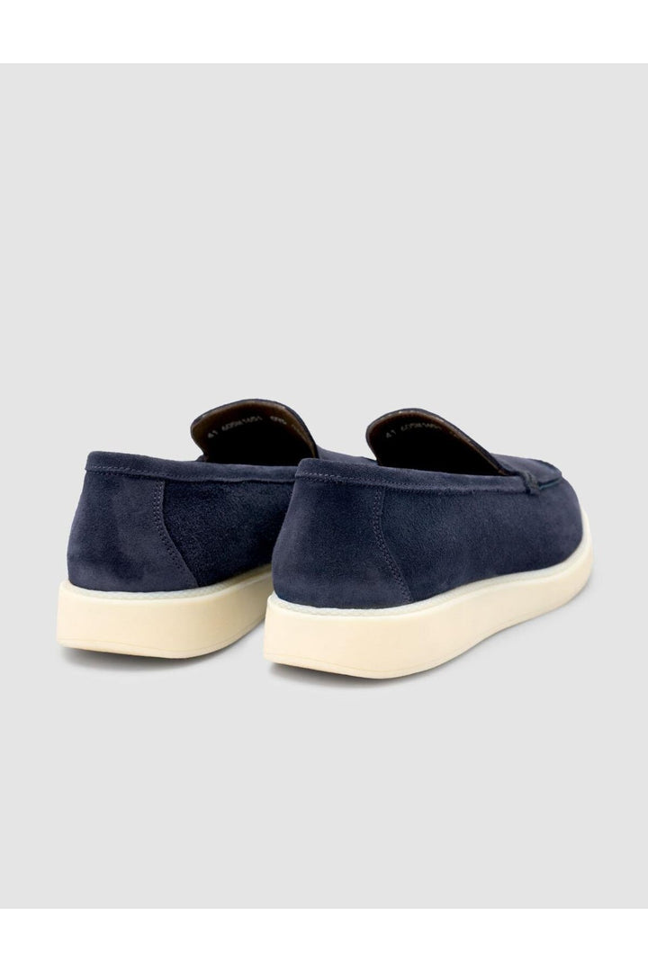 Cabani Shoes Chaussures Loafer pour hommes en Suède Bleu marine - Bleu marine