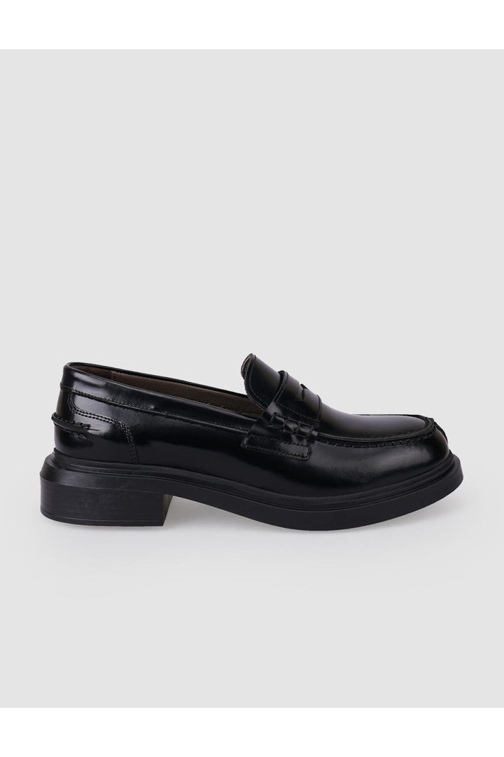 Cabani Shoes %100 Cuir véritable Mocassins femme noir ouvert - Multicolore