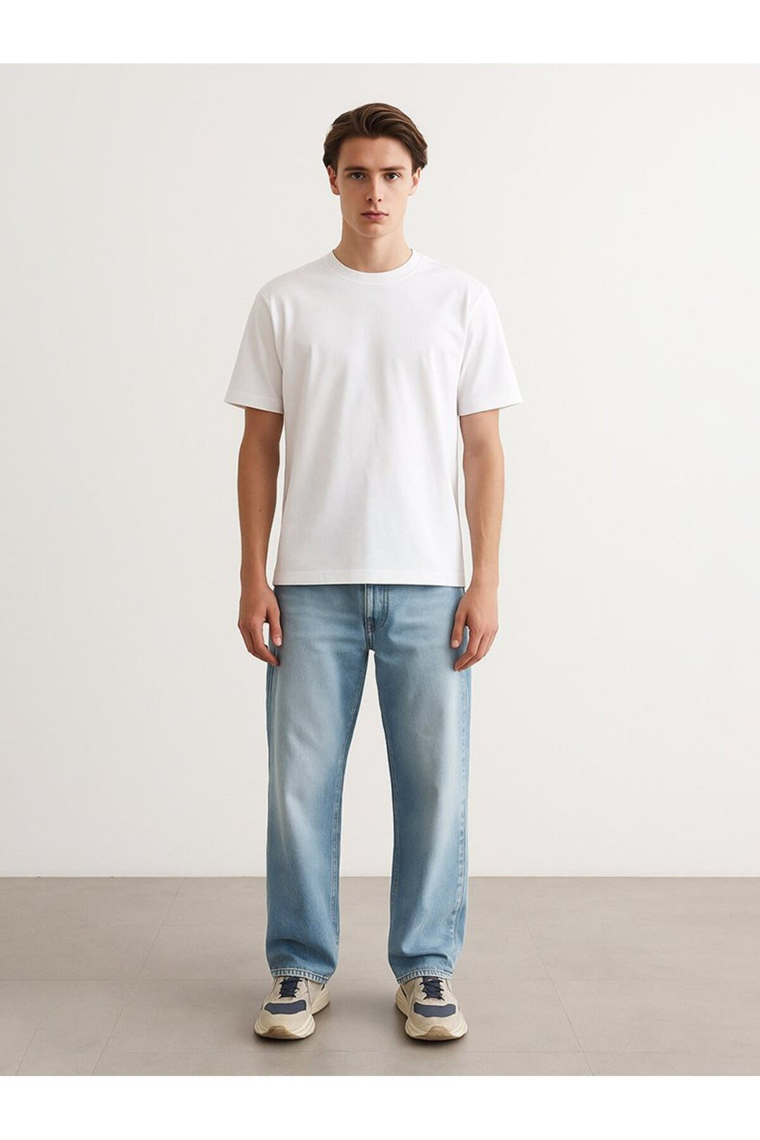 LTB T-shirt basique blanc à col rond à manches courtes - Multicolore