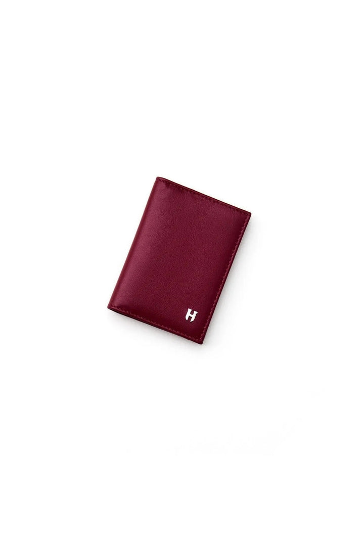 helmbrook Portefeuille en cuir véritable pour homme multi-baie protégé par RFID Townsend Burgundy avec porte-cartes