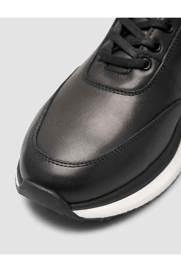 Cabani Shoes Chaussures de sport pour hommes noires avec détails de couture - Noir