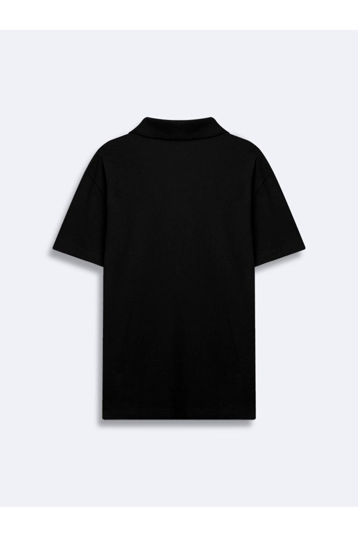 LTB T-shirt Polo à Col V Noir - Noir