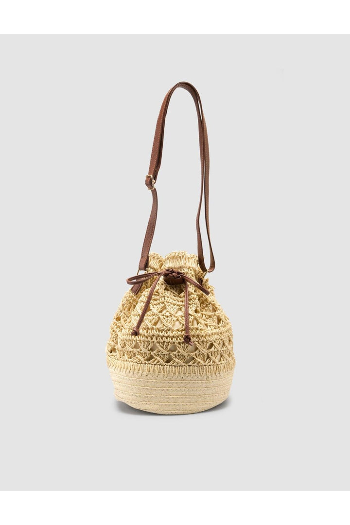 Cabani Shoes Sac en paille crème pour femme - Multicolore