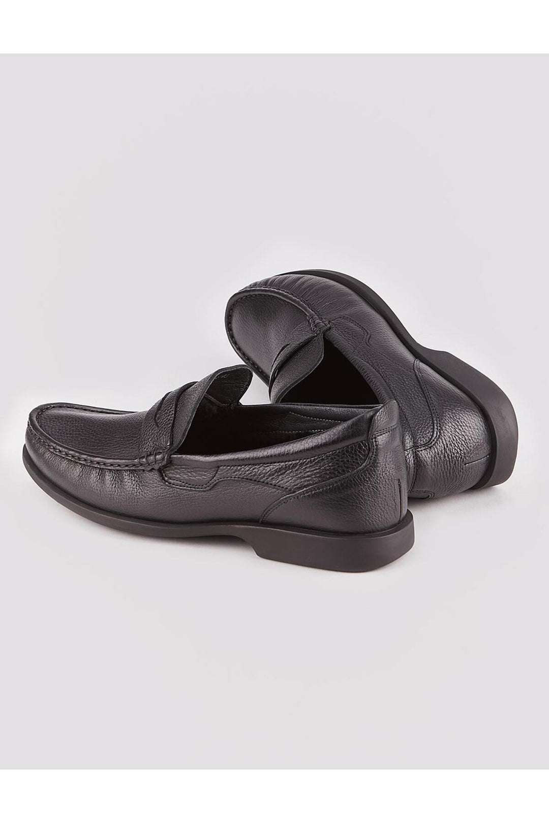 Cabani Shoes Chaussures décontractées pour hommes en cuir véritable avec semelle en caoutchouc, noires et fourrées. - Multicolore