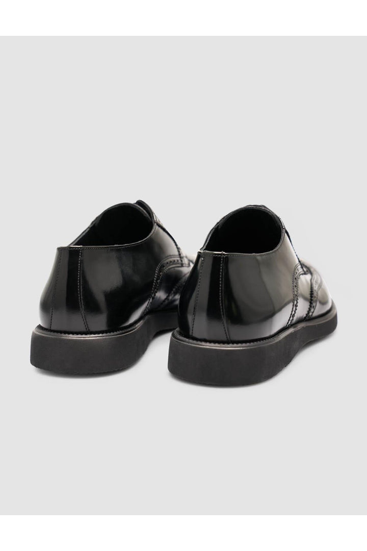 Cabani Shoes Chaussures classiques pour hommes en cuir véritable noires - Noir