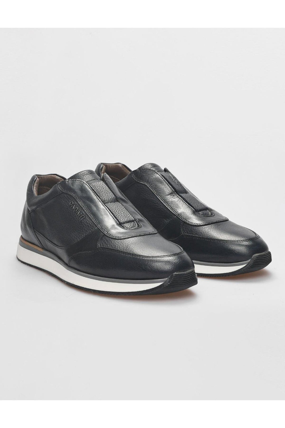Cabani Shoes Chaussures de sport pour hommes en cuir véritable bleu marine - Bleu marine