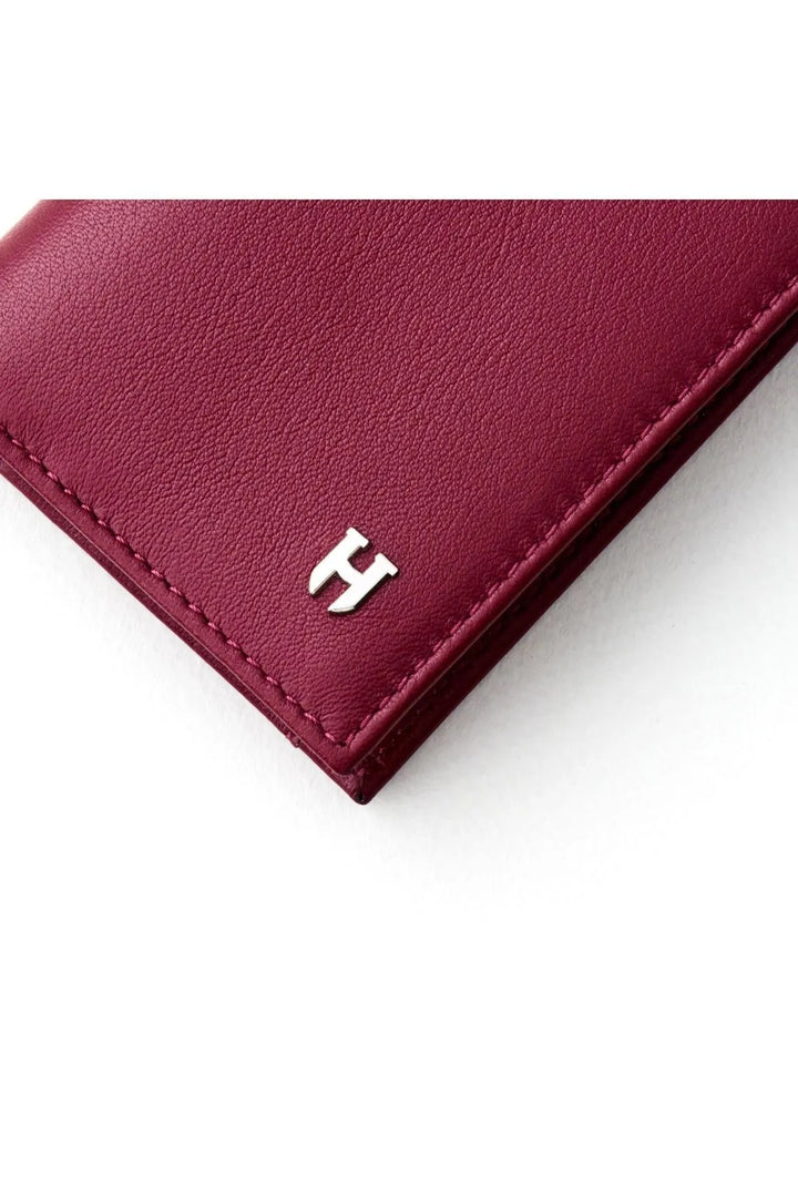 helmbrook Portefeuille en cuir véritable pour homme multi-baie protégé par RFID Townsend Burgundy avec porte-cartes