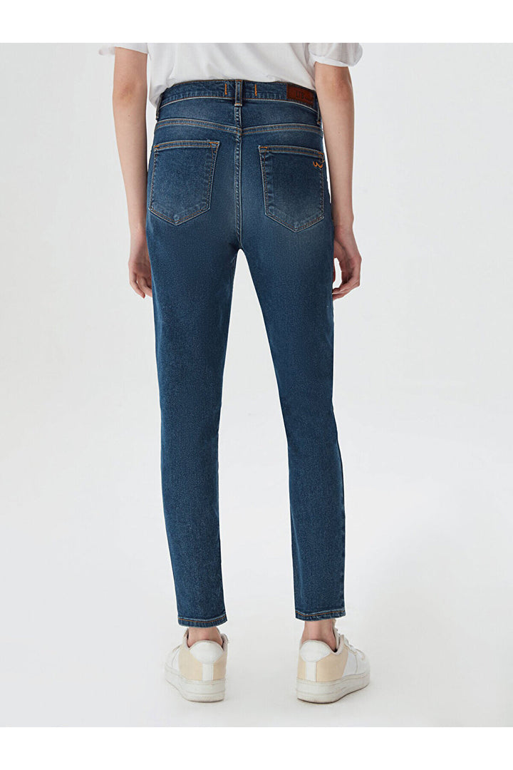 LTB Tanya X Mıd Rıse Skinny Pantalon - Bleu_