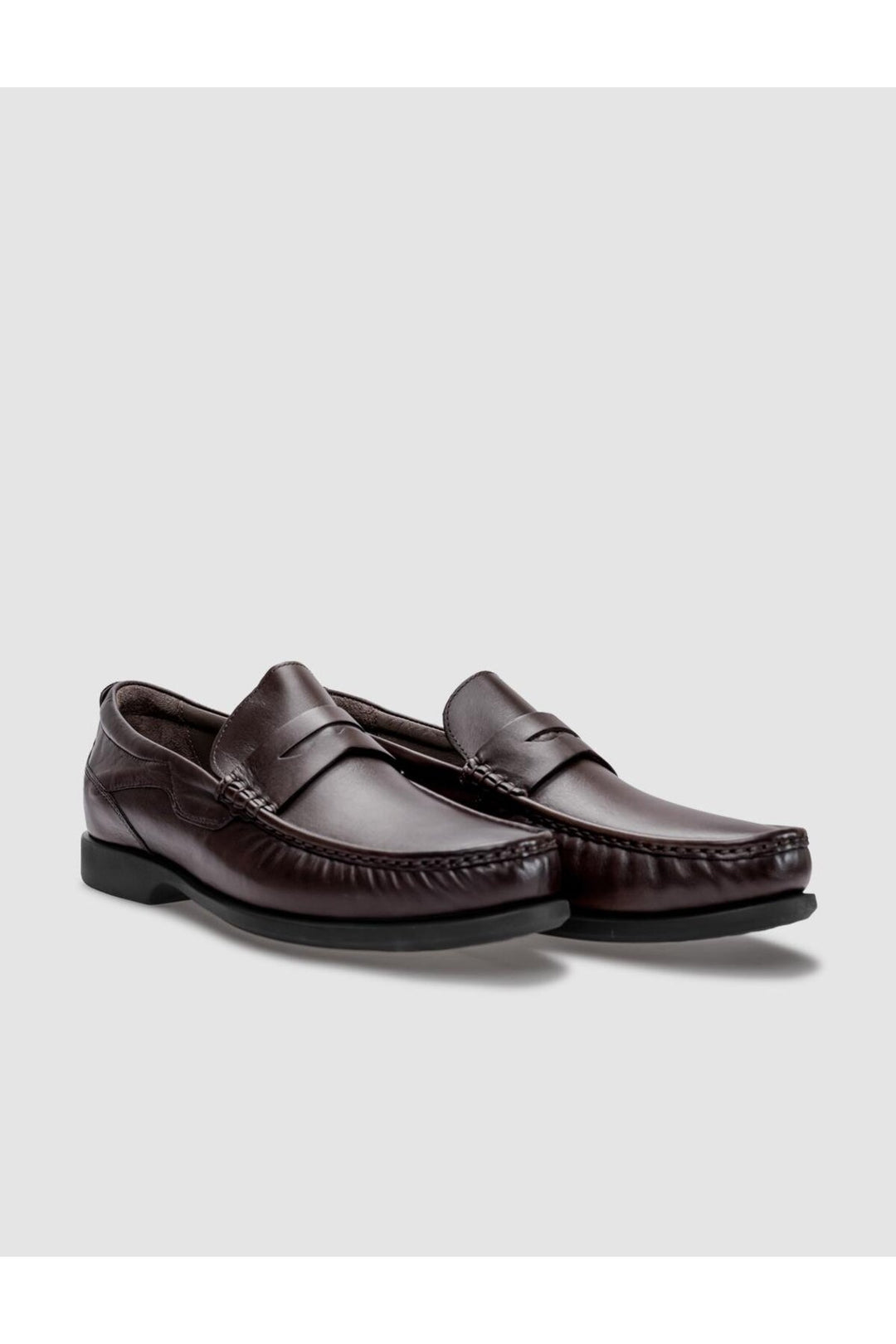 Cabani Shoes Mocassins pour hommes en cuir véritable marron - Marron